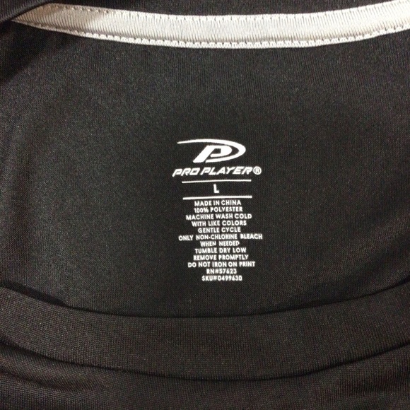 Pro Player Black Dri Fit Short Sleeve Polyester Shirt - Size Large - Picture 5 of 5
